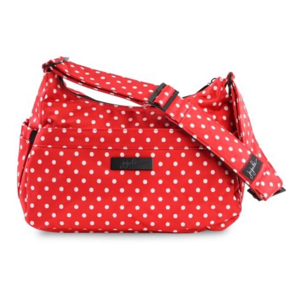 Jujube | Hobobe Onyx Black Ruby Minnie Mouse Polka Dot Crossbody Bag - Picture 1 of 4